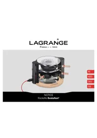 Notice LAGRANGE RACLETTE EVOLUTION 149002 Chauffe-Plats