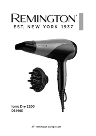 Notice REMINGTON IONIC 2200 D3190S çamaşır kurutucu