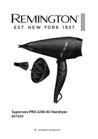 Notice REMINGTON SUPERCARE PRO 2200 AC7250 çamaşır kurutucu