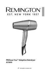 Notice REMINGTON PROLUXE YOU AC9800 çamaşır kurutucu