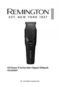 Notice REMINGTON X3 POWERX SERIES HC3000GP Tondeuse