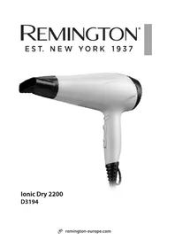Notice REMINGTON IONIC 2200 D3194 çamaşır kurutucu