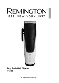 Notice REMINGTON EASY FADE HC500 Tondeuse