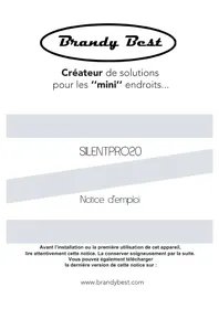 Notice BRANDY BEST SILENTPRO20 Fridge