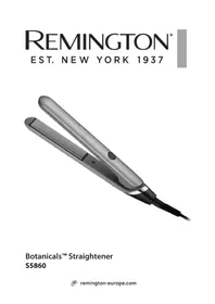 Notice REMINGTON BOTANICALS S5860 Lisseur