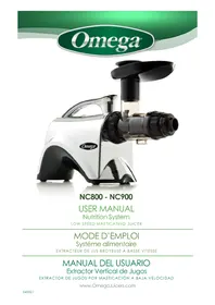 Notice OMEGA NC800 Extracteur de jus
