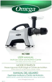 Notice OMEGA NC1000 Extracteur de jus