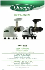 Notice OMEGA 8005 Extracteur de jus