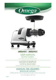 Notice OMEGA J8006HDC Extracteur de jus