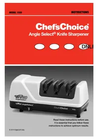 Notice Chef's Choice DIAMOND HONE ANGLESELECT 1520 Sharpener
