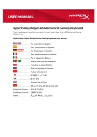 Notice HYPERX ALLOY ORIGINS 65 Clavier