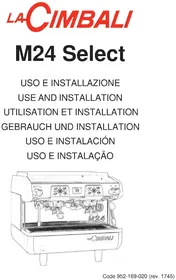 Notice La Cimbali M24 Maquina de cafe