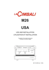 Notice La Cimbali M26 Coffee machine