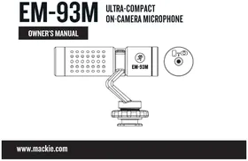 Notice MACKIE EM93M Microphone