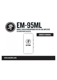 Notice MACKIE EM95ML Microphone