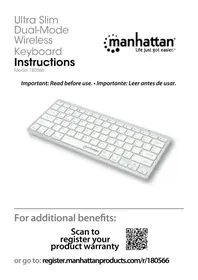 Notice MANHATTAN 180566 Keyboard