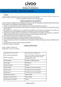 LIVOO TEA265 - Chargeur de piles