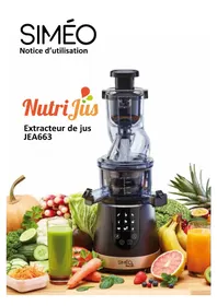 Notice SIMEO JEA663 Extracteur de jus
