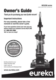 Notice EUREKA POWERSPEED NEU180 Aspirateur