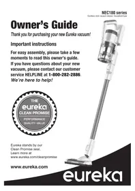 Notice EUREKA RAPIDCLEAN PRO NEC180 Aspirateur