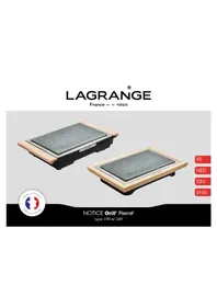 Notice LAGRANGE HOT STONE DELUXE 199002 Plaque de grill