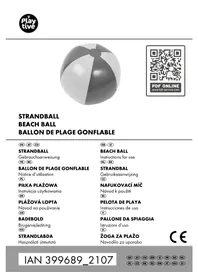 Notice Playtive IAN 399689 Ballon de plage