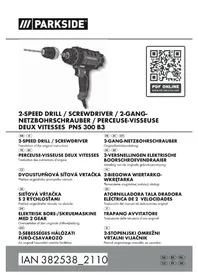 Notice PARKSIDE PNS 300 B3 Elektrická vrtačka/šroubovák