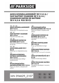 Notice PARKSIDE HG08983 Chargeur de batterie