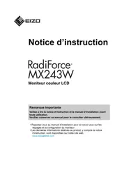Notice EIZO RADIFORCE MX243W Moniteur