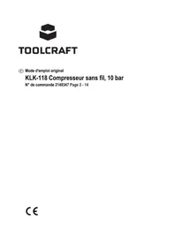 Notice Toolcraft KLK118 Compresseur