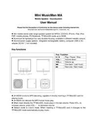 Notice TECHNAXX MINI MUSICMAN MA Haut-parleur