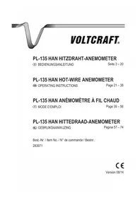 Notice VOLTCRAFT PL135 HAN Anemometer