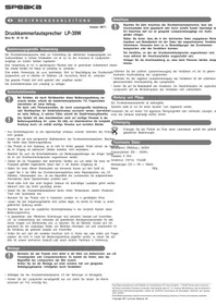 Notice Speaka LP30W Haut-parleur