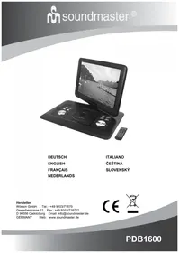 Notice Soundmaster PDB1600 Fernseher