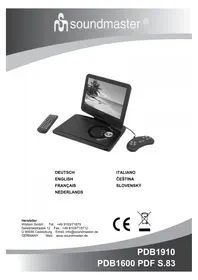 Notice Soundmaster PDB1910 Fernseher