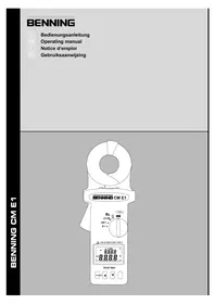 Notice BENNING CM E1 Multimètre
