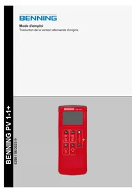 Notice BENNING PV 11 équipements de mesure