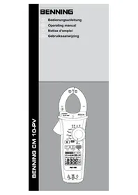 Notice BENNING CM 10PV Multimeter