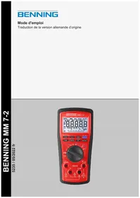 Notice BENNING MM 72 Multimètre