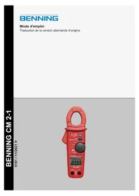 Notice BENNING CM 21 Multimètre