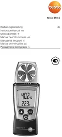 Notice Testo 4102 Anémomètre