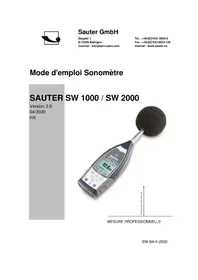 Notice SAUTER SW 2000 Sonomètres