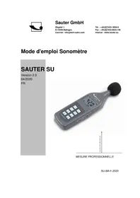 Notice SAUTER SU 130 Sonomètres