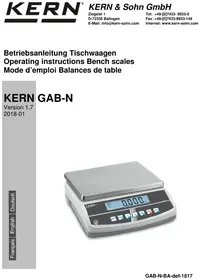 Notice Kern GAB 30K5DNM Briefwaage