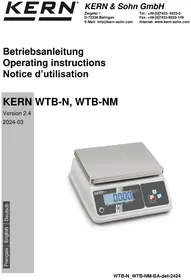 Notice Kern WTB 1K4N Briefwaage