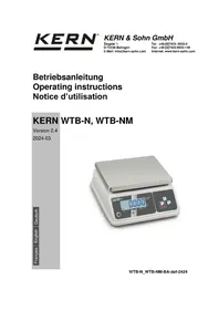 Notice Kern WTB 3K4N Briefwaage