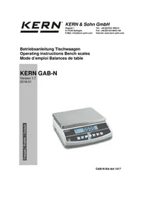 Notice Kern GAB 15K2DNM Pèse-lettres