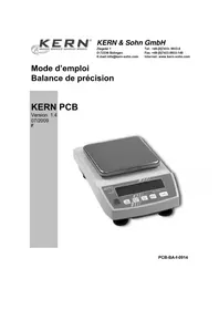 Notice Kern PCB 60001 Balances de cuisine