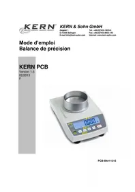 Notice Kern PCB 2503 Balances de cuisine
