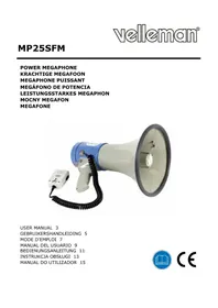 Notice VELLEMAN MP25SFM Mégaphone